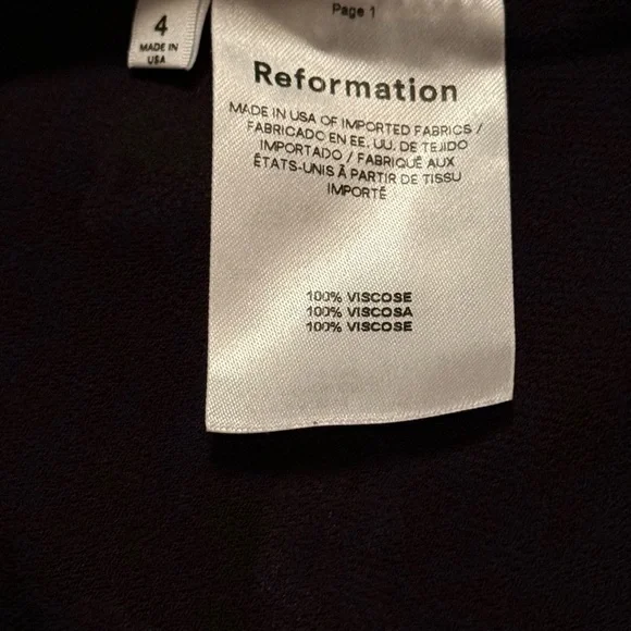 NWOT Reformation Lauralei Black Ruffled Puff Sleeve Veuve Floral Mini Dress 4 XS - Picture 12 of 13